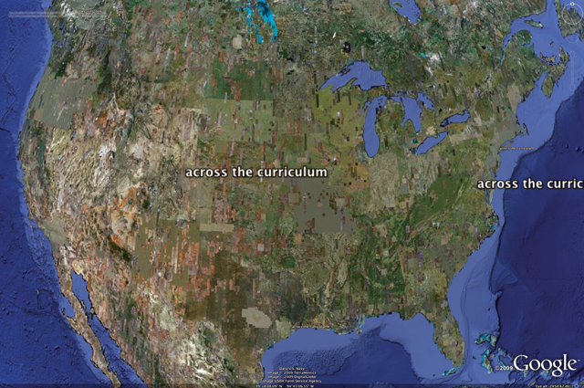 Aggregate map of across the curriculum for the entire sample period (1996-2008).