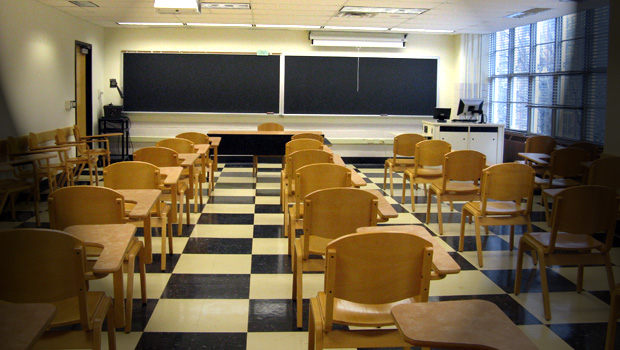 An empty classroom