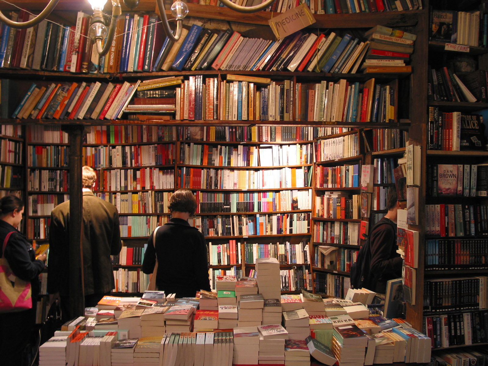 Shelves at bookstore