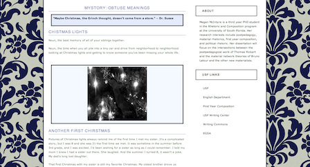 Megan McIntyre's Obtuse Meanings exercise