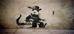 Hip Hop Gerbil Grafitti from Famous Artist Bansky