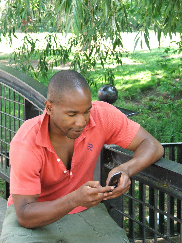 young man with cell phone