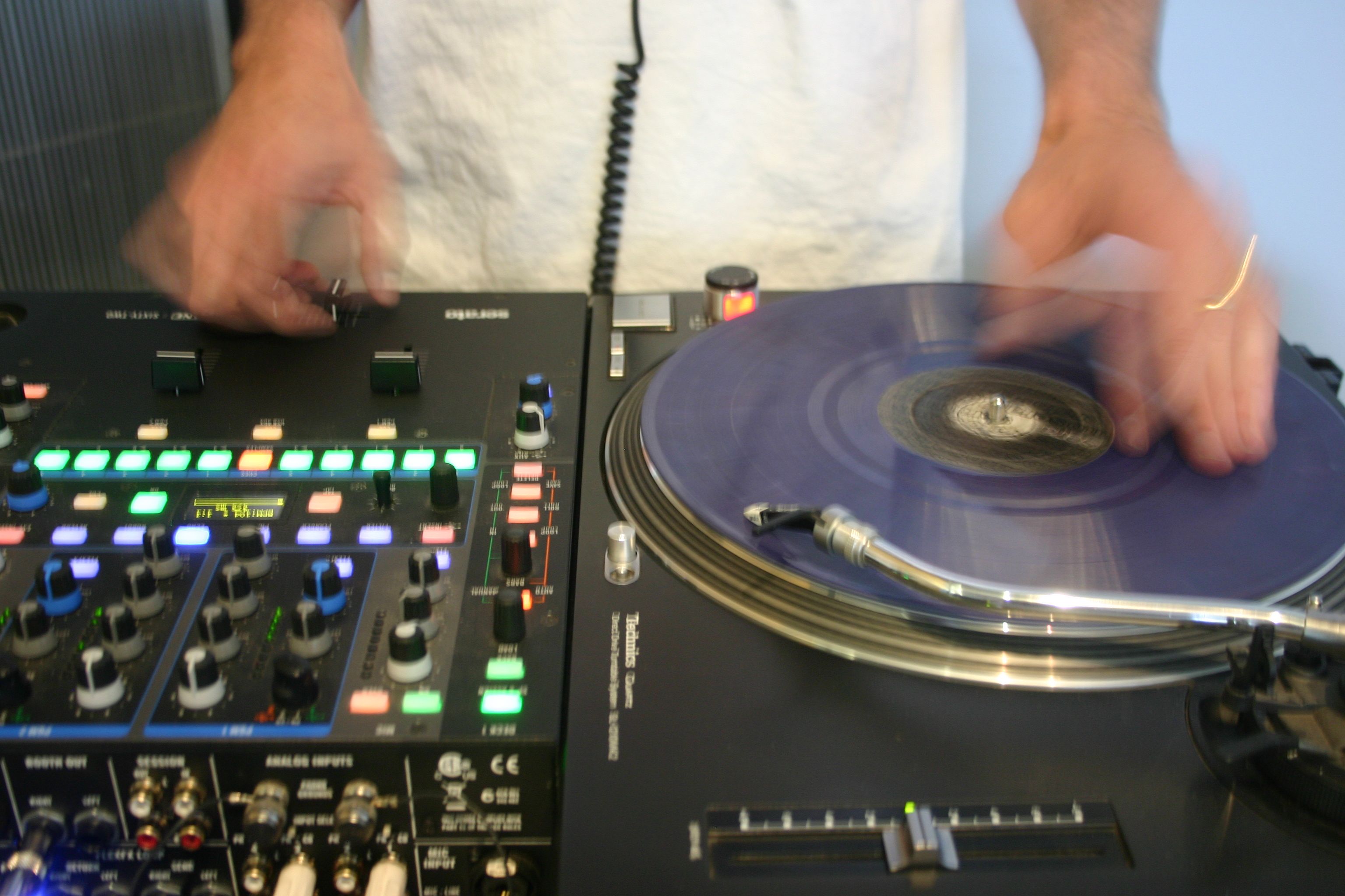 DJ spinning at Brave New Voices 2012, an international slam competition held in Berkeley, California (photo by Adela C. Licona)