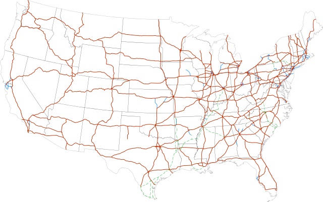 US Interstate Map