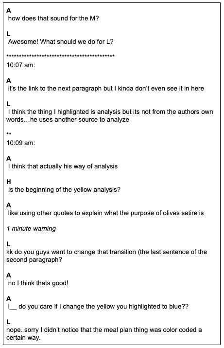 Screenshot of chat. Transcript in figure capture.